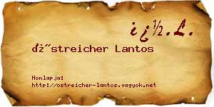 Östreicher Lantos névjegykártya